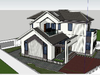 su biệt thự 2 tầng,biệt thự 2 tầng su,biệt thự 2 tầng sketchup