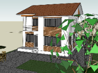 file su biệt thự,sketchup biệt thự,model su biệt thự