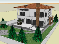 sketchup biệt thự,file su biệt thự,model su biệt thự