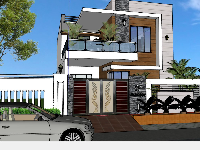 sketchup biệt thự 2 tầng,biệt thự sketchup,sketchup biệt thự,sketchup biệt thự 2 tầng hiện đại