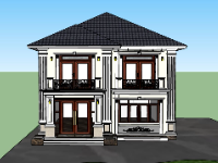 biệt thự sketchup,file su biệt thự,sketchup biệt thự