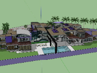 Mẫu biệt thự 2 tầng model sketchup 2020