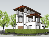 file su biệt thự,sketchup biệt thự,model su biệt thự