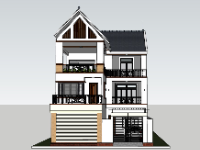 Mẫu biệt thự 3 tầng model su 10x18m