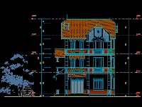 Mẫu biệt thự 3,5 tầng cổ điển kích thước 8x12m