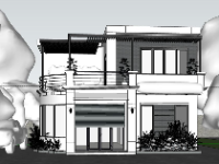 biệt thự sketchup,sketchup biệt thự,biệt thự hiện đại