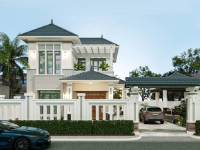 Mẫu biệt thự mái Nhật hiện đại 2 tầng 8.3×11.5m