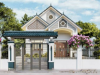 Mẫu biệt thự mái thái 1 tầng 8x17m