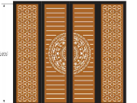 Mẫu cắt cnc cổng 4 cánh dxf