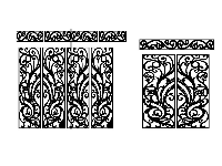 Mẫu cắt cnc cổng 4 cánh file dxf