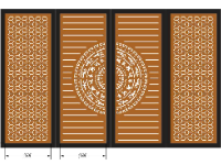 Mẫu cắt cnc cổng 4 cánh trống đồng bông tuyết cad