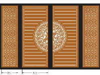 Mẫu cắt cổng 4 cánh trống đồng cnc