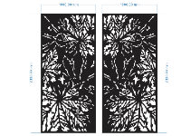 Mẫu cắt vách cổng cnc hình lá lạ mắt