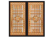 Mẫu cnc cổng 2 cánh file dxf