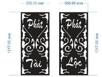 Mẫu cnc cổng 2 cánh phát tài phát lộc