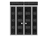 Mẫu cnc cổng 4 cánh bông tuyết đẹp dxf