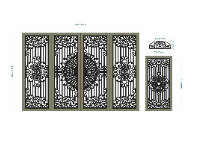 Mẫu cnc cổng 4 cánh chính phụ đẹp và vòm