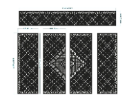 Mẫu cnc cổng 4 cánh và ô thoáng