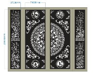 Mẫu cnc cổng 4 cánh vạn sự như ý tứ quý