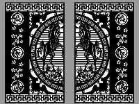 Mẫu cnc cổng ngựa 4 cánh phúc lộc thọ