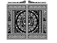 Mẫu cnc cổng trống đồng tứ quý dxf