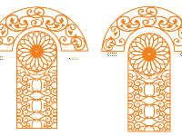 Mẫu cnc hoa văn vòm cửa