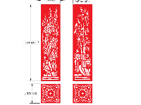 Mẫu cnc vách cổng tứ quý