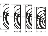 Mẫu cnc vách ngăn 4 kích thước