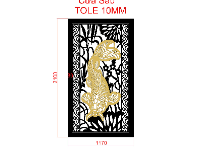 Mẫu cnc Vách ngăn cá chép tài lộc file dxf