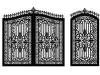 Mẫu cổng 2 cánh cắt cnc file cad