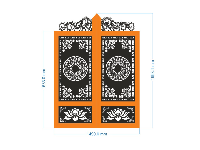 Mẫu cổng 2 cánh cắt cnc file dxf