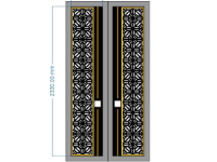 Mẫu cổng 2 cánh cnc 2d