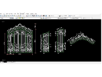 Mẫu cổng 2 cánh CNC cực đẹp thiết kế trên cad