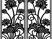 Mẫu cổng 2 cánh sen cnc