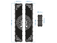 Mẫu cổng 2 cánh trống đồng cnc dxf