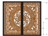 Mẫu cổng 2 cánh trống đồng dơi cnc