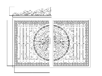 Mẫu cổng 2 cánh trống đồng dxf