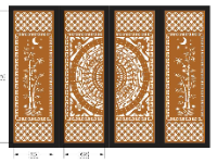 Mẫu cổng 2 cánh trúc dơi trống đồng cnc