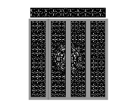 Mẫu Cổng 4 cánh bông tuyết cnc thiết kế dxf