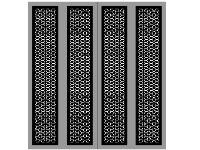 Mẫu cổng 4 cánh bông tuyết đẹp cnc