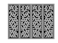 Mẫu Cổng 4 cánh cnc đơn giản file dxf