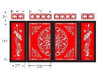 Mẫu cổng 4 cánh cnc họa tiết hoa sen đẹp