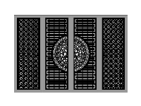 Mẫu Cổng 4 cánh dxf đẹp mắt