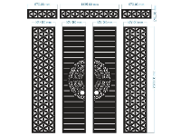 Mẫu cổng 4 cánh hoa kết hợp trống độc đáo