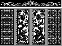 Mẫu cổng 4 cánh rồng cnc