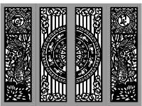 Mẫu cổng 4 cánh tài lộc, ô thoáng cnc