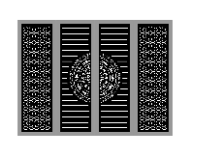 Mẫu Cổng 4 cánh trống đồng bông tuyết cnc