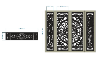 Mẫu cổng 4 cánh trống đồng và hàng rào cnc file dxf