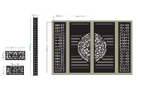 Mẫu cổng 4 cánh trống đồng và hàng rào mới cnc