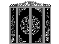 Mẫu cổng 4 cánh trúc trống đồng cnc